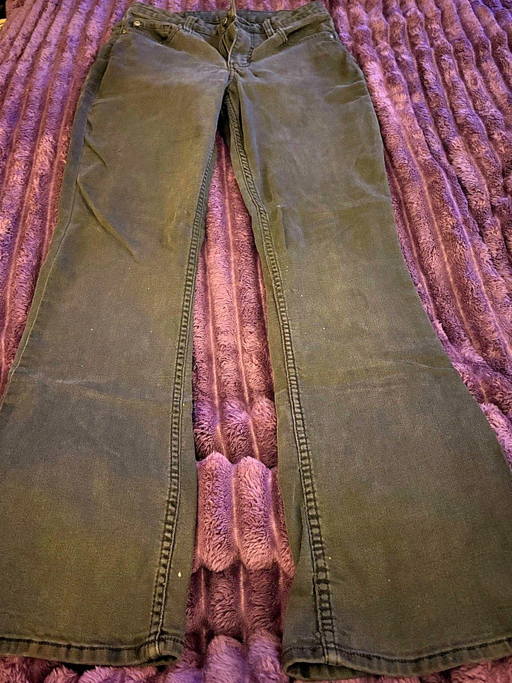 Lee Wide Leg Black Jeans Size M (8)